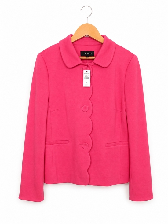 Talbots Jackets & Blazers - NWT Talbots Pink Scallop Front Blazer Jacket Size 8